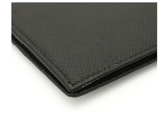 Cartera Bi-fold Triangle Prada Negro Blanco - vista 4