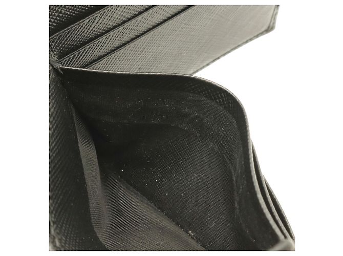 Cartera Bi-fold Triangle Prada Negro Blanco - vista 7
