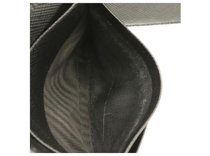 Cartera Bi-fold Triangle Prada Negro Blanco - vista 8