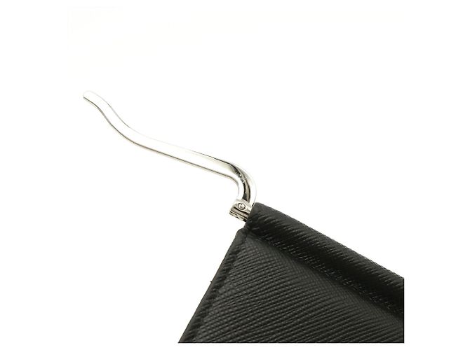 Cartera Bi-fold Triangle Prada Negro Blanco - vista 9