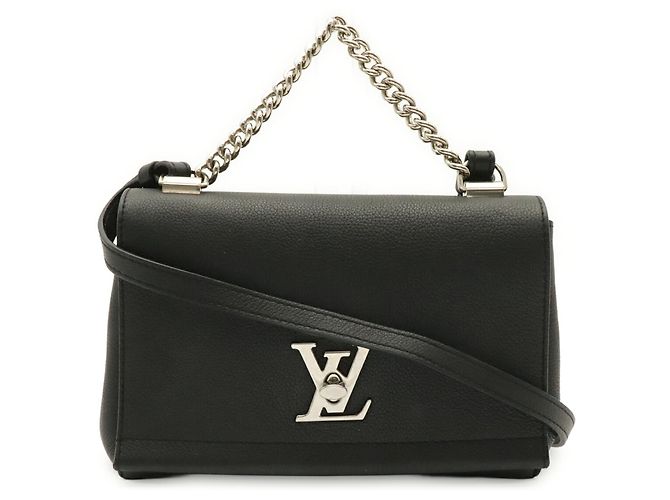 Borsa a tracolla Louis Vuitton Lockme II BB Nero Bianco - vista 2