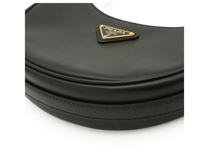Borsa a Spalla Arche Small in Pelle Prada Nero - vista 4