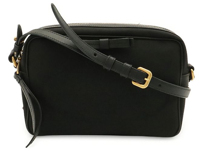 Borsa a tracolla in jacquard Prada Nero - vista 2