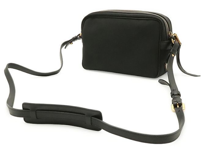 Borsa a tracolla in jacquard Prada Nero - vista 3