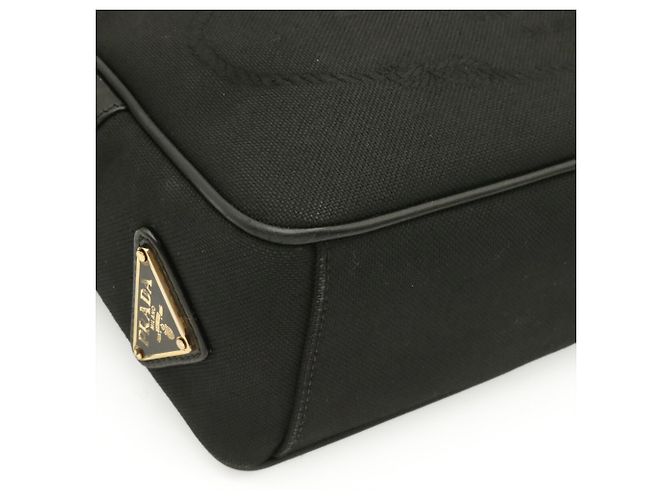 Borsa a tracolla in jacquard Prada Nero - vista 4