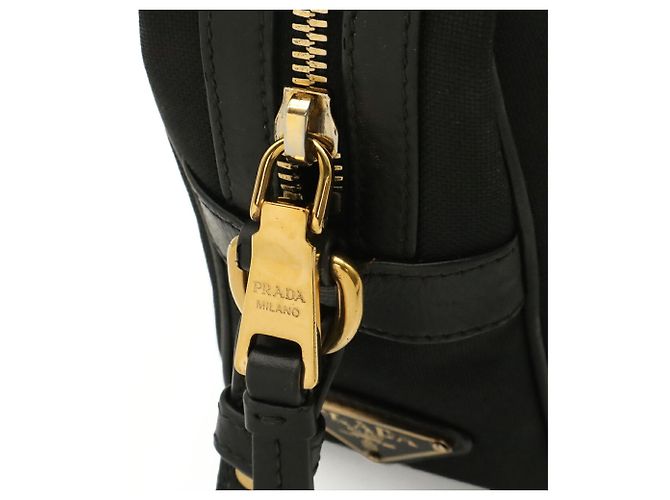 Borsa a tracolla in jacquard Prada Nero - vista 5