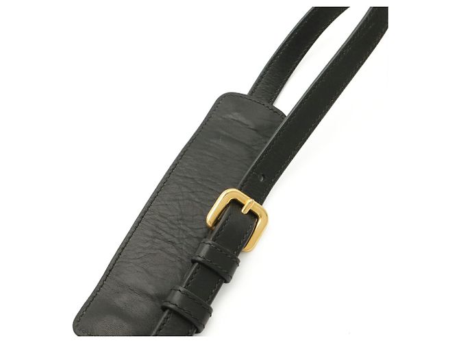 Borsa a tracolla in jacquard Prada Nero - vista 7