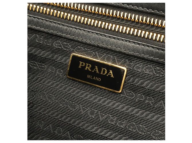 Borsa a tracolla in jacquard Prada Nero - vista 9