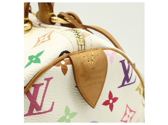 Borsa Louis Vuitton Monogram Multicolor Speedy 30 Bianco Multicolore Monogramma - vista 10