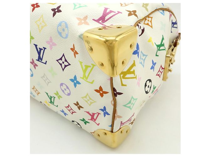 Borsa Louis Vuitton Monogram Multicolor Speedy 30 Bianco Multicolore Monogramma - vista 4