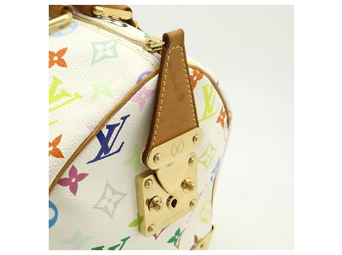 Borsa Louis Vuitton Monogram Multicolor Speedy 30 Bianco Multicolore Monogramma - vista 6