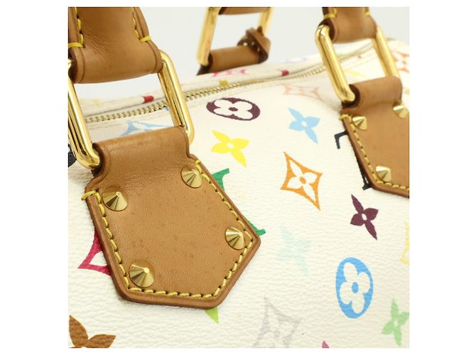 Borsa Louis Vuitton Monogram Multicolor Speedy 30 Bianco Multicolore Monogramma - vista 8
