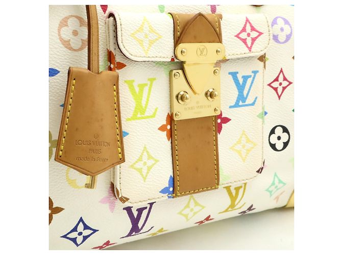 Borsa Louis Vuitton Monogram Multicolor Speedy 30 Bianco Multicolore Monogramma - vista 9