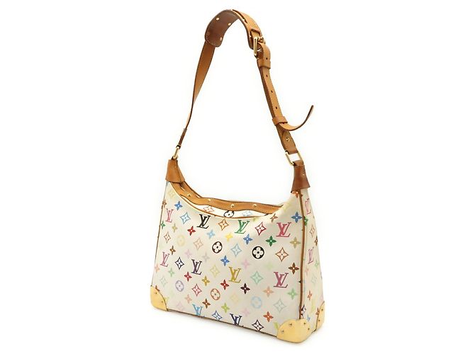 Borsa a Spalla Louis Vuitton Monogram Multicolor Boulogne M92660 Bianco Multicolore Giallo Monogramma - vista 3