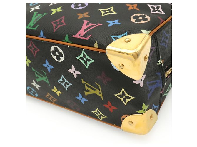 Borsa Louis Vuitton Monogram Multicolor Trouville Nero Multicolore Monogramma - vista 4