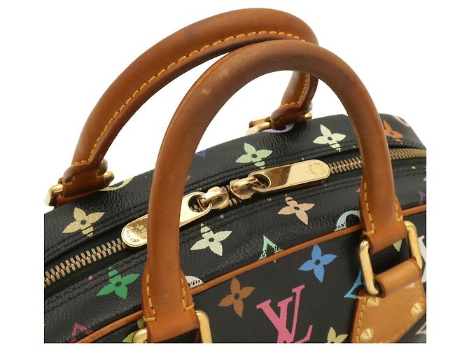 Borsa Louis Vuitton Monogram Multicolor Trouville Nero Multicolore Monogramma - vista 5