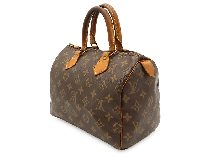 Borsa Louis Vuitton Monogram Speedy 25 M41528 Marrone - vista 3