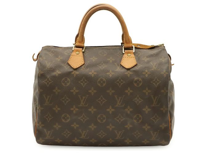 Sac à main Louis Vuitton Monogram Speedy 30 Marron - vue 2