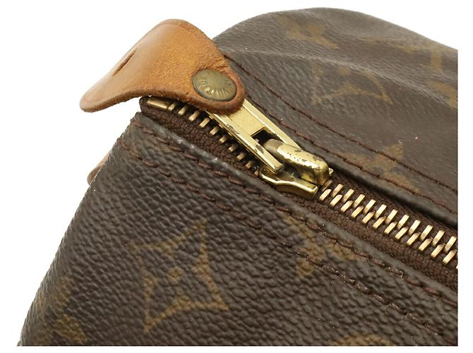 Sac à main Louis Vuitton Monogram Speedy 30 Marron - vue 6