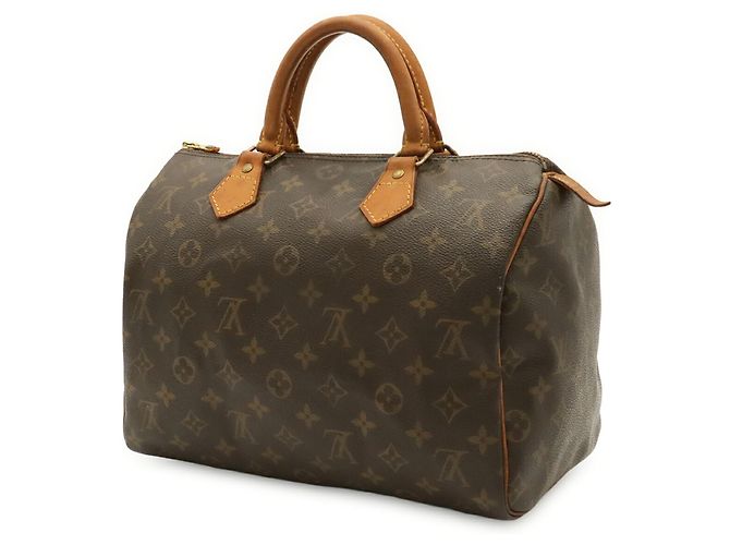 Borsa Louis Vuitton Monogram Speedy 30 Marrone - vista 3