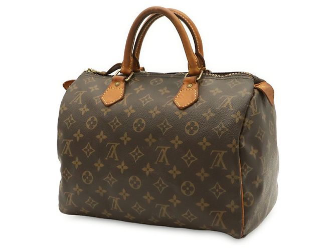 Borsa Louis Vuitton Monogram Speedy 30 Marrone - vista 3