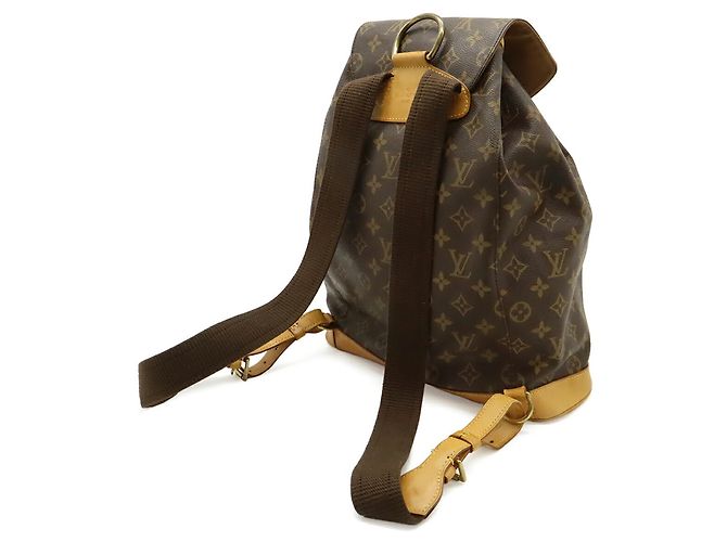 Zaino e Borsa a Spalla Louis Vuitton Monogram Montsouris GM Marrone Monogramma - vista 3