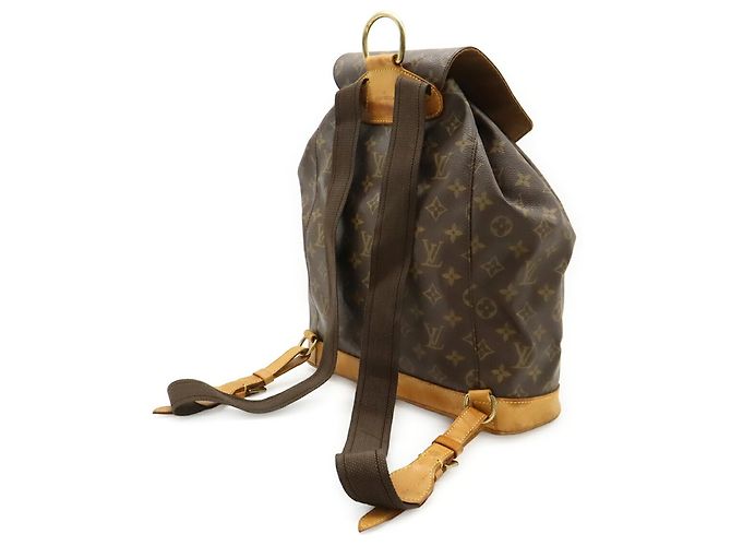 Zaino e Borsa a Spalla Louis Vuitton Monogram Montsouris GM Marrone Monogramma - vista 3