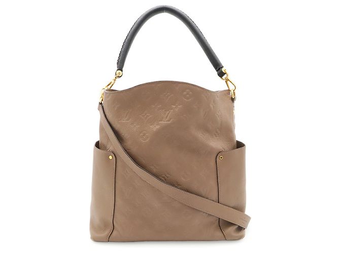 Borsa a Spalla Louis Vuitton Monogram Empreinte Bagatelle Taupe - vista 2