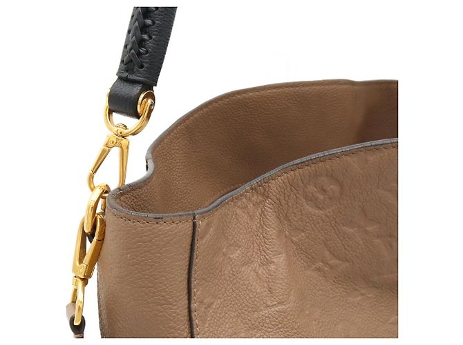 Borsa a Spalla Louis Vuitton Monogram Empreinte Bagatelle Taupe - vista 5