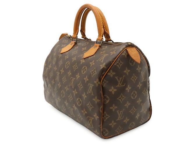 Borsa Louis Vuitton Monogram Speedy 30 Marrone - vista 3