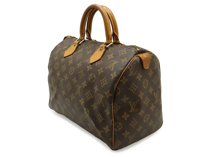 Borsa Louis Vuitton Monogram Speedy 30 Marrone - vista 3