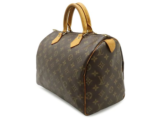 Borsa Louis Vuitton Monogram Speedy 30 Marrone - vista 3