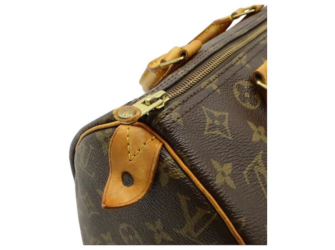 Borsa Louis Vuitton Monogram Speedy 30 Marrone - vista 6