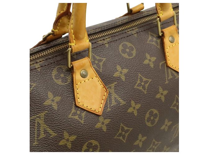 Borsa Louis Vuitton Monogram Speedy 30 Marrone - vista 8
