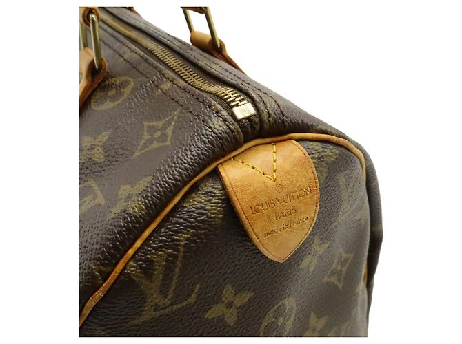 Borsa Louis Vuitton Monogram Speedy 30 Marrone - vista 9