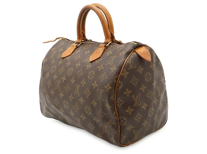 Borsa Louis Vuitton Monogram Speedy 30 M41526 Marrone - vista 3