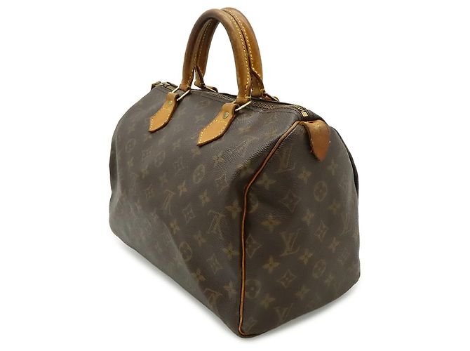 Borsa Louis Vuitton Monogram Speedy 30 Marrone - vista 3