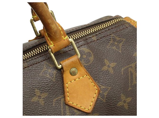 Borsa Louis Vuitton Monogram Speedy 30 Marrone - vista 9