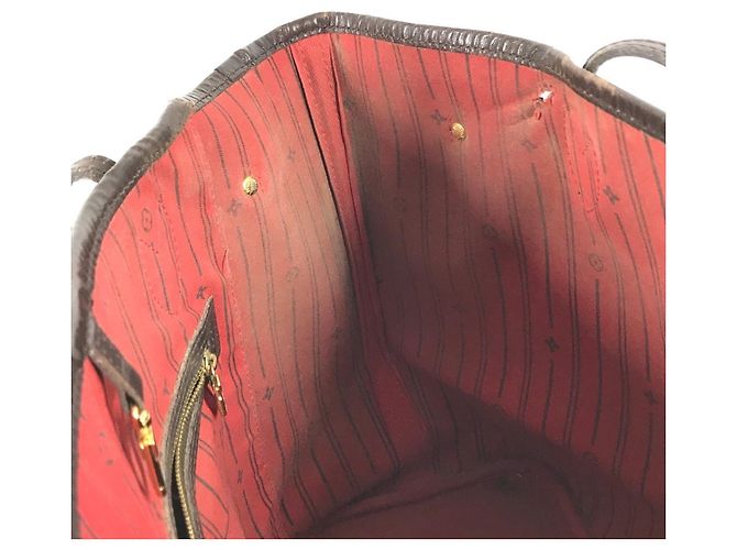 Louis Vuitton Damier Neverfull MM Tasche Braun Damier ebene - Ansicht 10