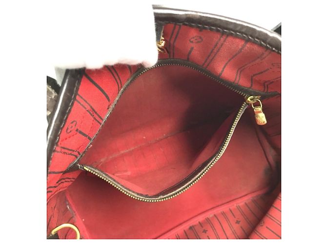 Louis Vuitton Damier Neverfull MM Tasche Braun Damier ebene - Ansicht 15