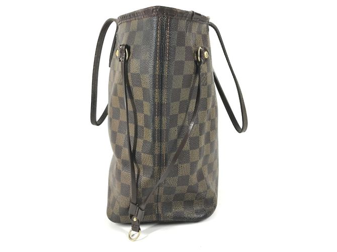 Louis Vuitton Damier Neverfull MM Tasche Braun Damier ebene - Ansicht 3