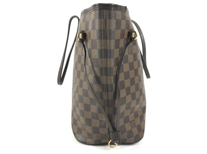 Louis Vuitton Damier Neverfull MM Tasche Braun Damier ebene - Ansicht 4