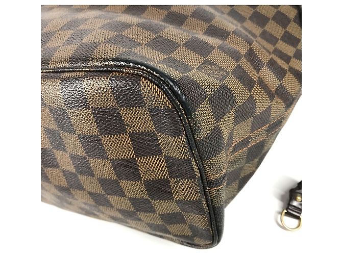 Louis Vuitton Damier Neverfull MM Tasche Braun Damier ebene - Ansicht 6