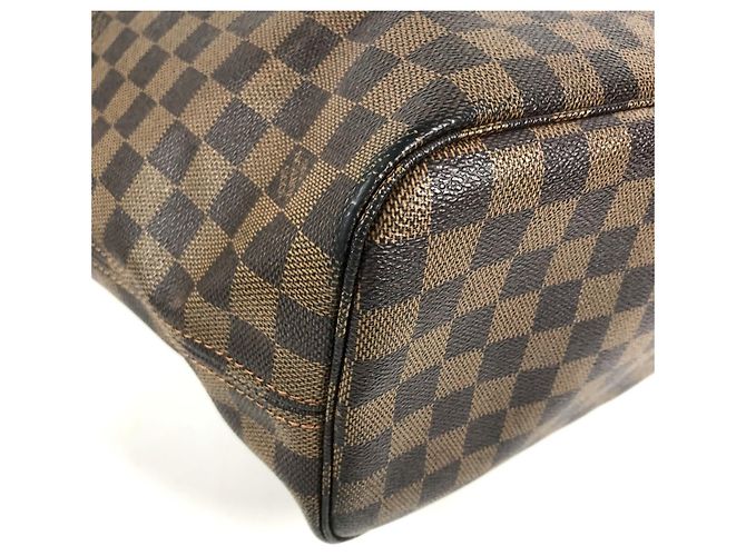 Louis Vuitton Damier Neverfull MM Tasche Braun Damier ebene - Ansicht 7