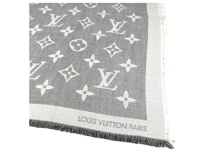 Sciarpa Louis Vuitton Monogram Giant Logo Marrone Bianco Monogramma - vista 3