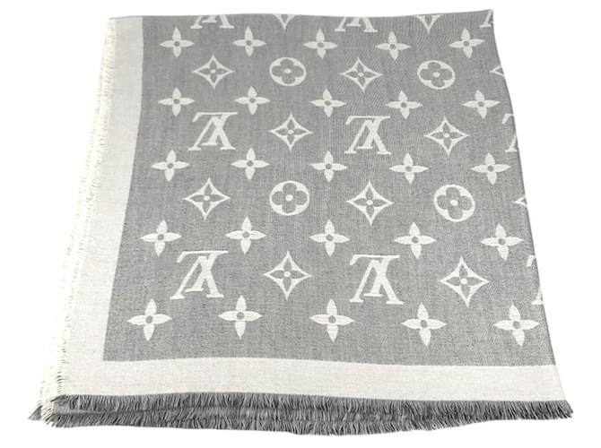 Sciarpa Louis Vuitton Monogram Giant Logo Marrone Bianco Monogramma - vista 5