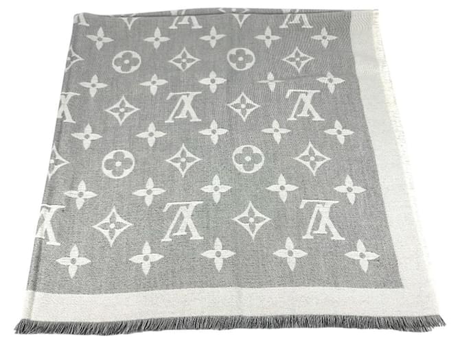 Sciarpa Louis Vuitton Monogram Giant Logo Marrone Bianco Monogramma - vista 6