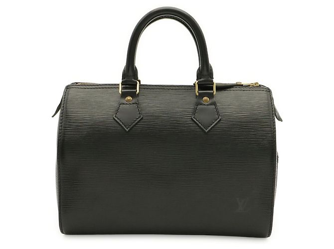 Borsa Louis Vuitton Epi Speedy 25 in Noir Nero - vista 2