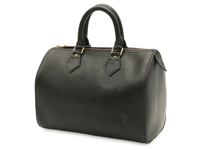 Borsa Louis Vuitton Epi Speedy 25 in Noir Nero - vista 3