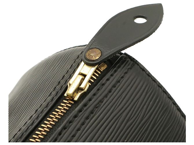 Borsa Louis Vuitton Epi Speedy 25 in Noir Nero - vista 5